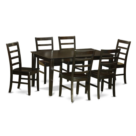 Furniture CAPF7-CAP-W 7 Piece Dining Table Set Consist of a Rectangle Wooden Table