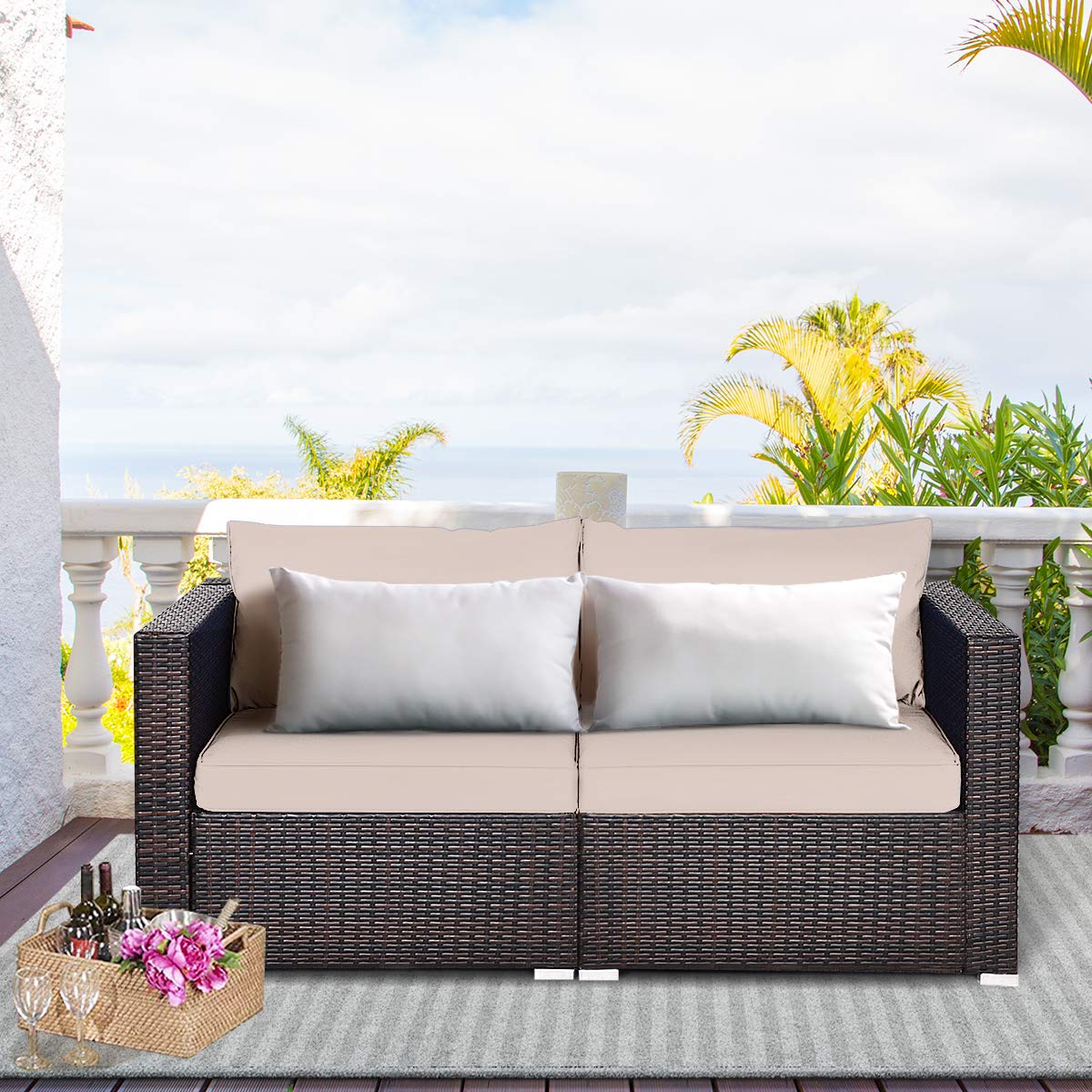 Outdoor Wicker Corner Sofa Set