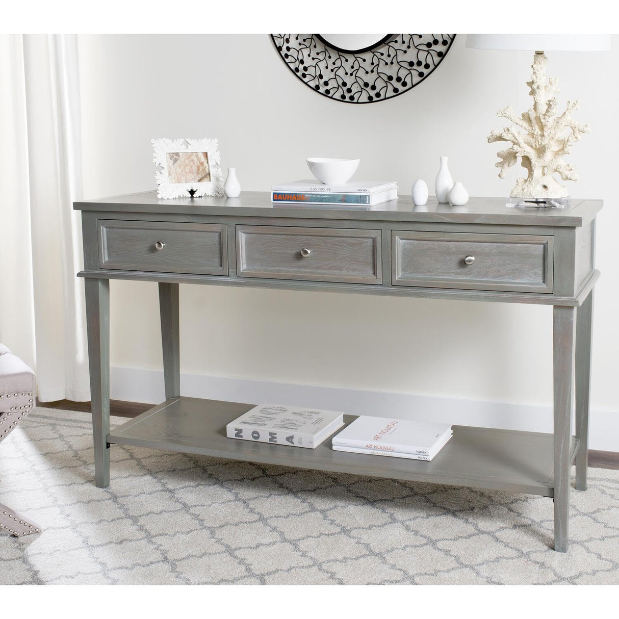 American Homes Collection Manelin Sepia Console Table