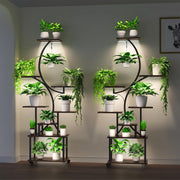 Plant Stand Indoor with Grow Lights, Indoor Plant Stand with Wheels, 8 Tiered Plant Shelf