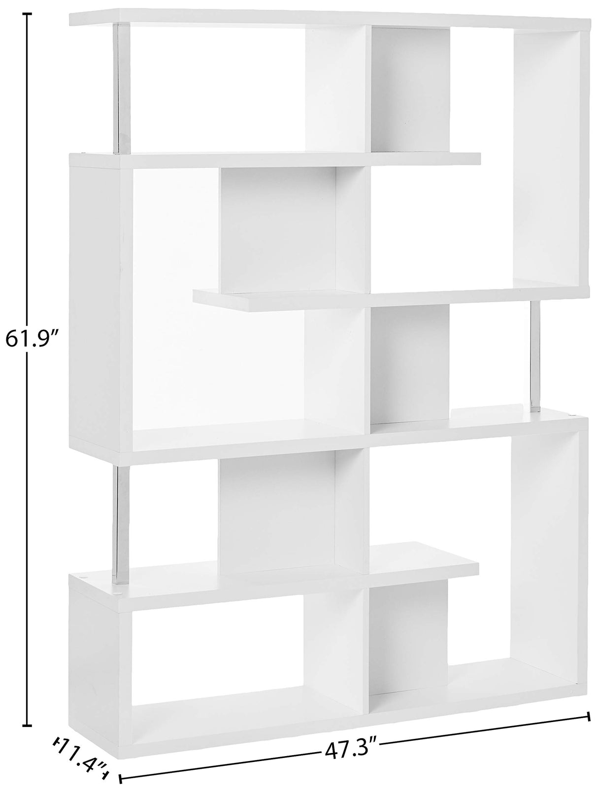 Bookcase White and Chrome
