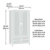 Cottage Road Armoire, L: 32.44" x W: 21.73" x H: 59.17