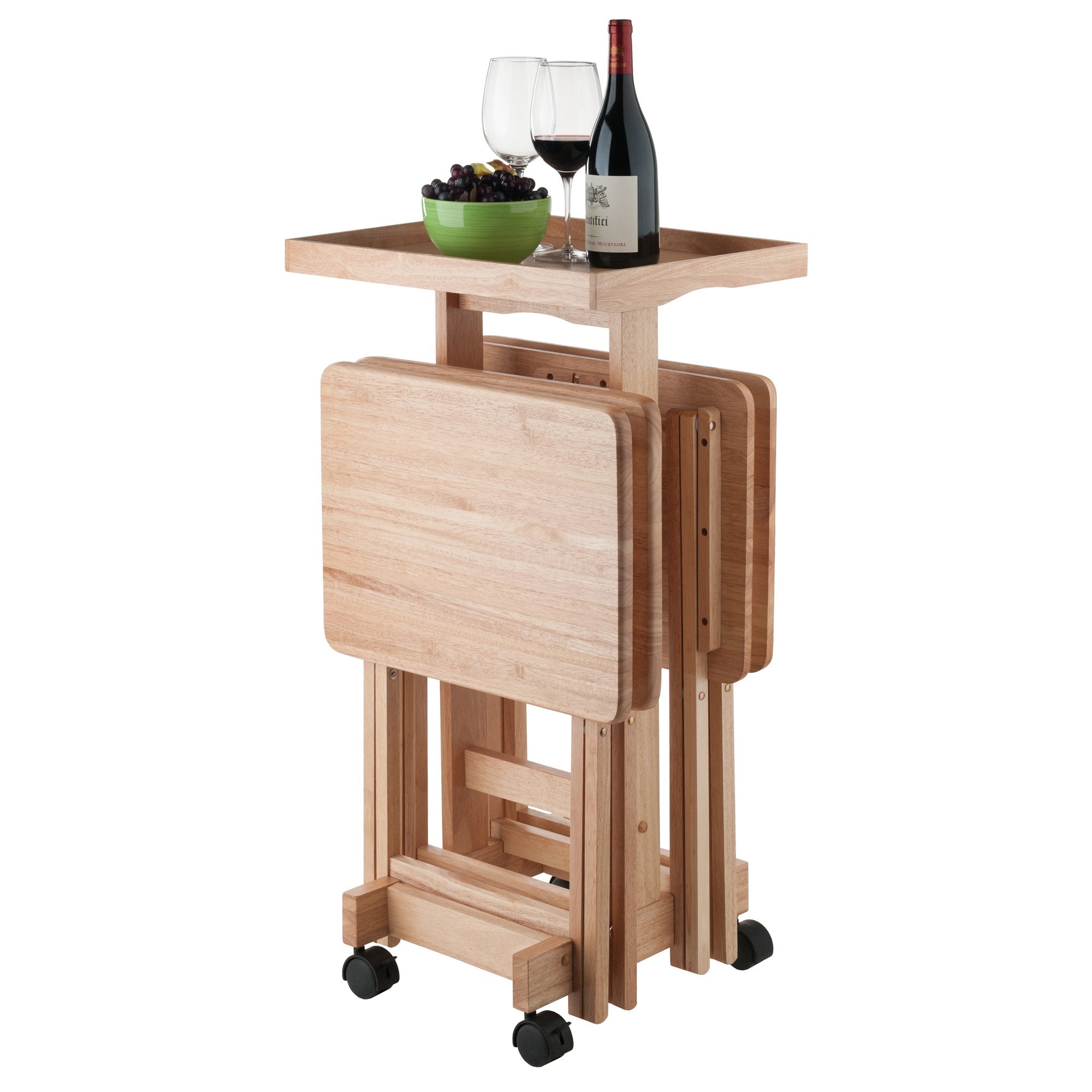 6-Piece Snack Table, Natural (42820)