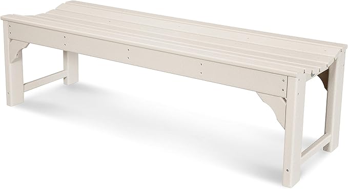 Traditional Garden 60-Inch Backless Bench, Sand