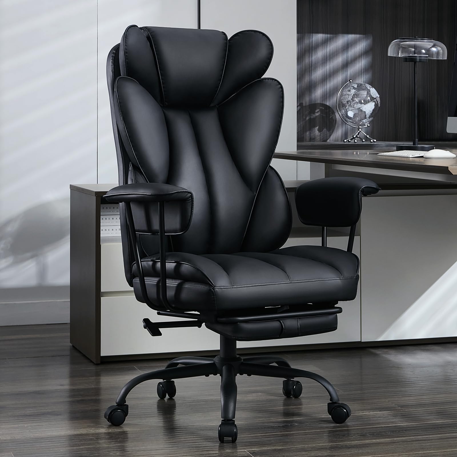 Big and Tall Office Chair 400lbs - Ergonomic Executive with Footrest