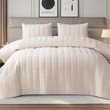Queen Bedspread Set, Fluffy Bedding Set, Lightweight Quilt Set