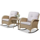 Chairs Set of 2, Wicker Rocker Rocking Chairs for Porch