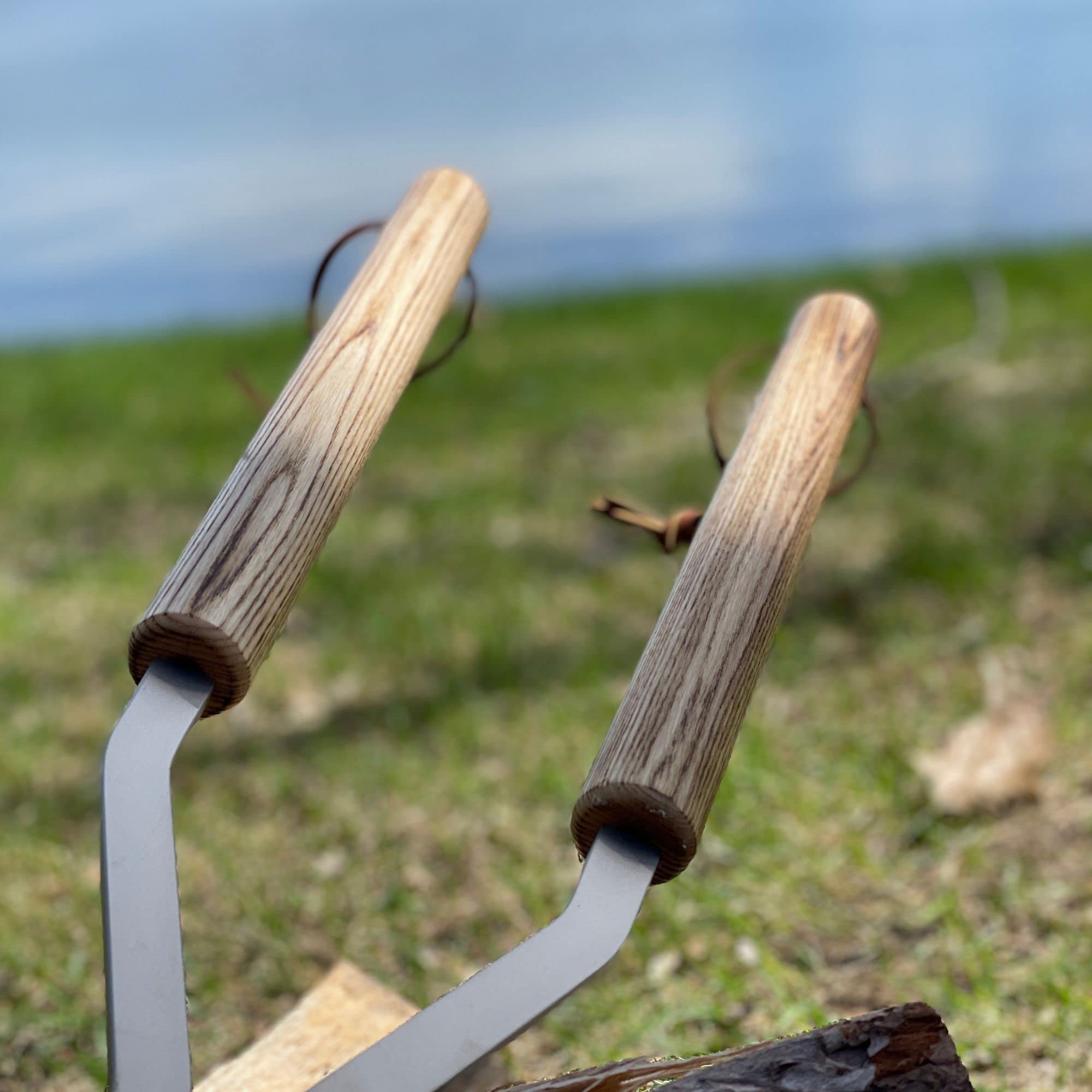 Fire Pit Tongs - Stainless Steel - Heavy Duty Log Grabbers - Made in USA - Bonfire