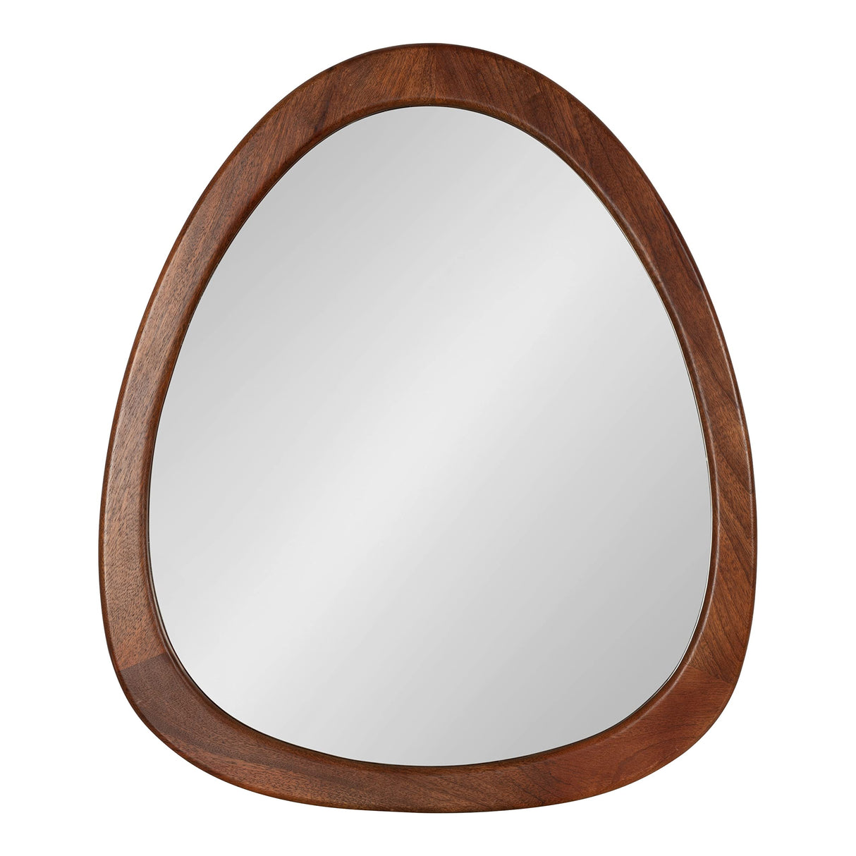 McKinder Asymmetrical Wood Wall Mirror, 24 x 28, Walnut Brown