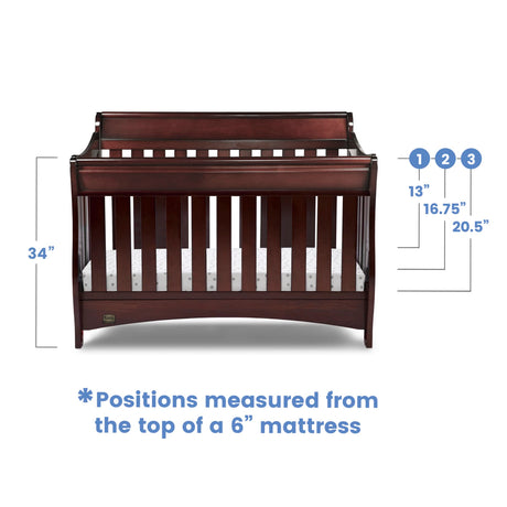 Bentley S Series 4-in-1 Convertible Baby Crib, Black Cherry Espresso