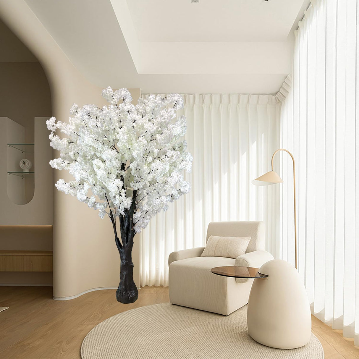 White Artificial Cherry Blossom Trees Faux Cherry Blossom Tree White Tree