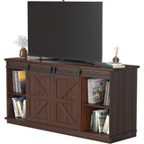 TV Stand for 65 Inch TV, Entertainment Center with Storage Cabinets and Sliding Barn