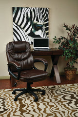 Faux Leather Manager's Office Chair with Lumbar Support