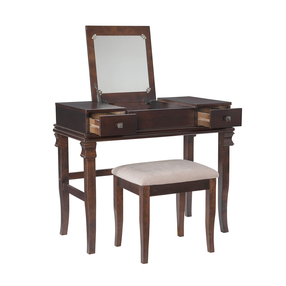 Walnut Vanity Set,30" x 36" x 18"