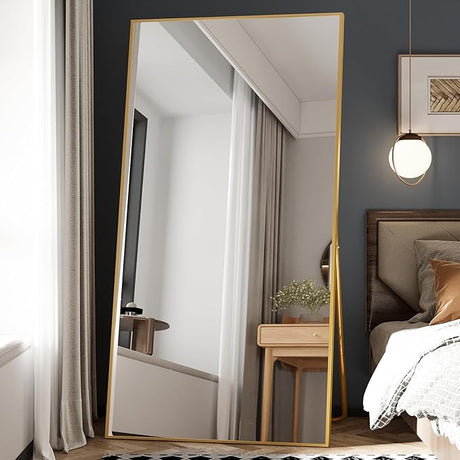 Arched Full Length Mirror Floor Mirror Standing or Leaning, Bedroom Mirror Dressing