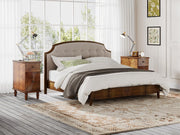 Sunburst End Table Set of 2, No Assembly Required 2 Drawers Sofa Side Table with Sunbeam Texture