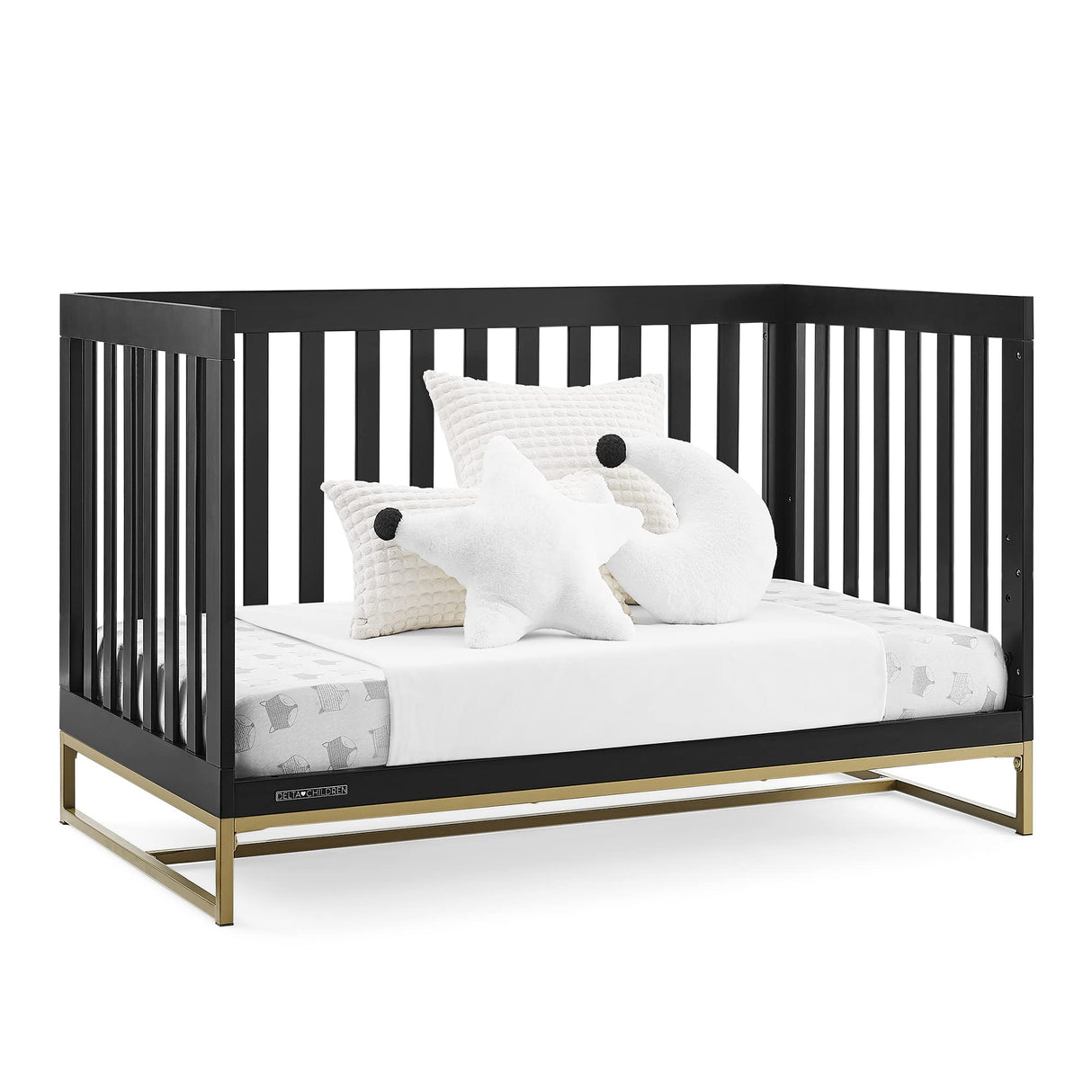 Jade 4-in-1 Convertible Crib - Greenguard Gold Certified, Ebony/Bronze