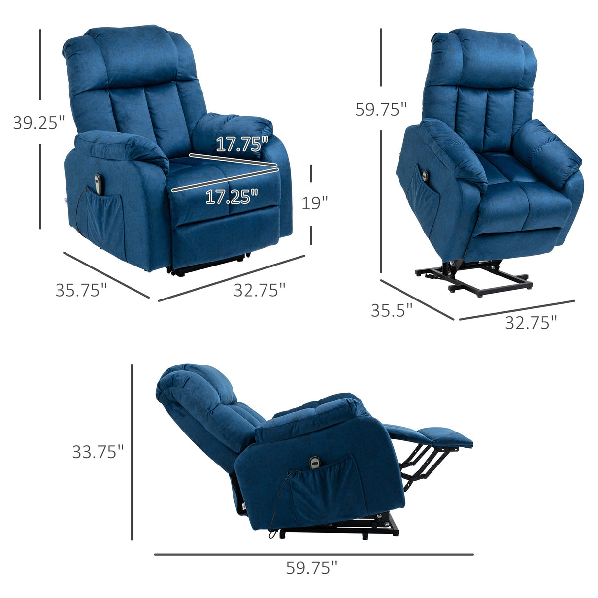 Power Lift Chair, Electric Recliner for The Elderly, Compact Living Room Chair