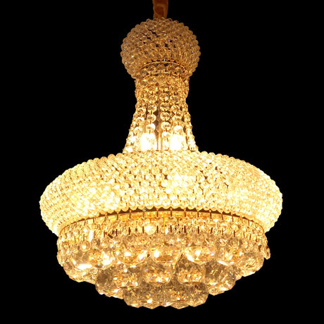 Crystal Chandelier Elegant Pendant Lighting French Empire K9 Crystals Ball Fixture Gold