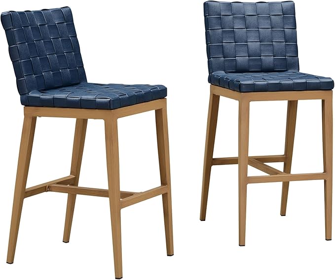 Outdoor Bar Stools Set of 2, 29" Outdoor Bar Height Bar Stool