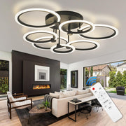 Modern LED Ceiling Light 7 Rings Dimmable Ceiling Light Fixtures