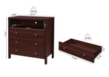 3-Drawer 1-Open Shelf Dresser, Mahogany