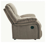 Draycoll Plush Manual Pull-Tab Rocker Recliner, Light Brown