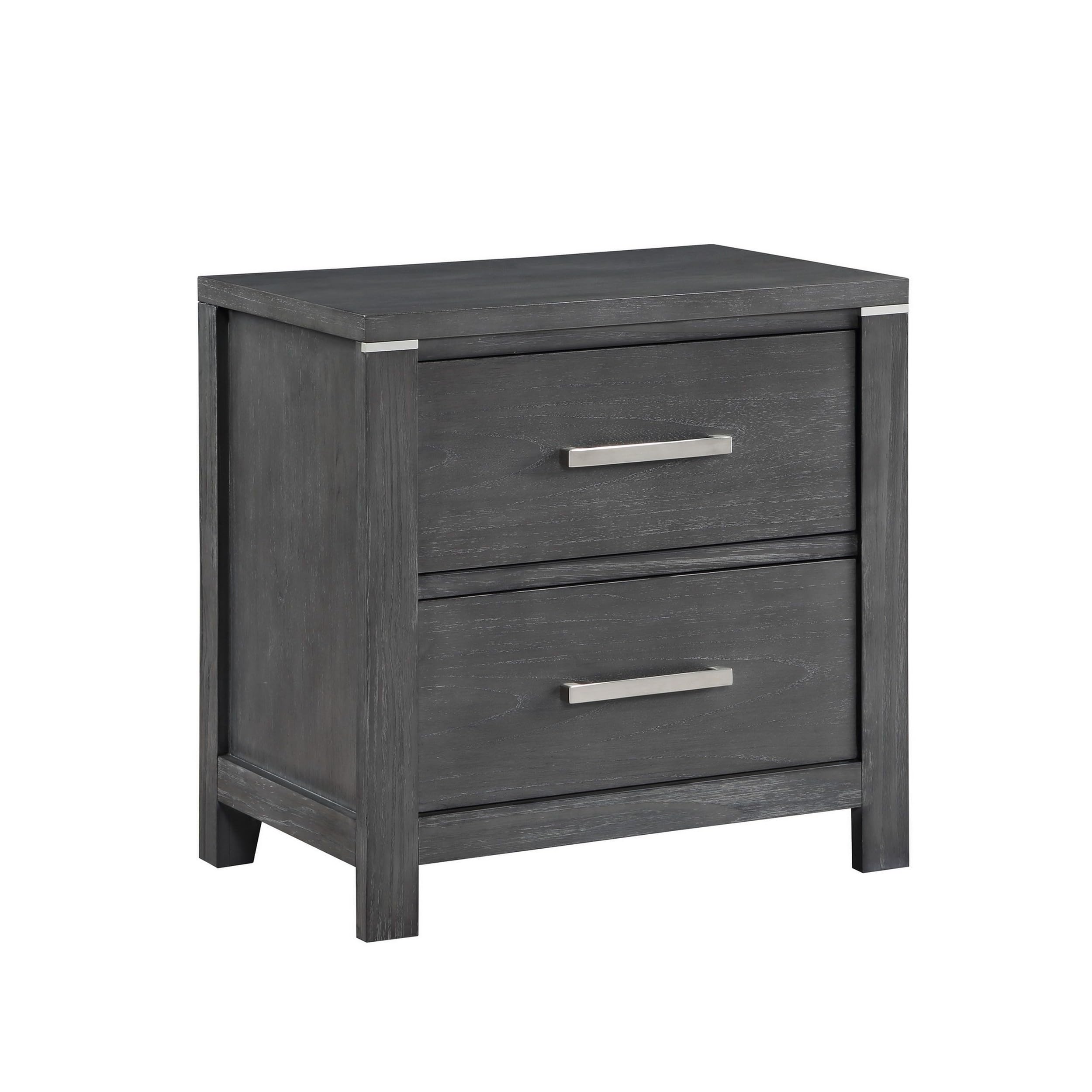 Tal 27 Inch Nightstand, 2 Drawers Handles