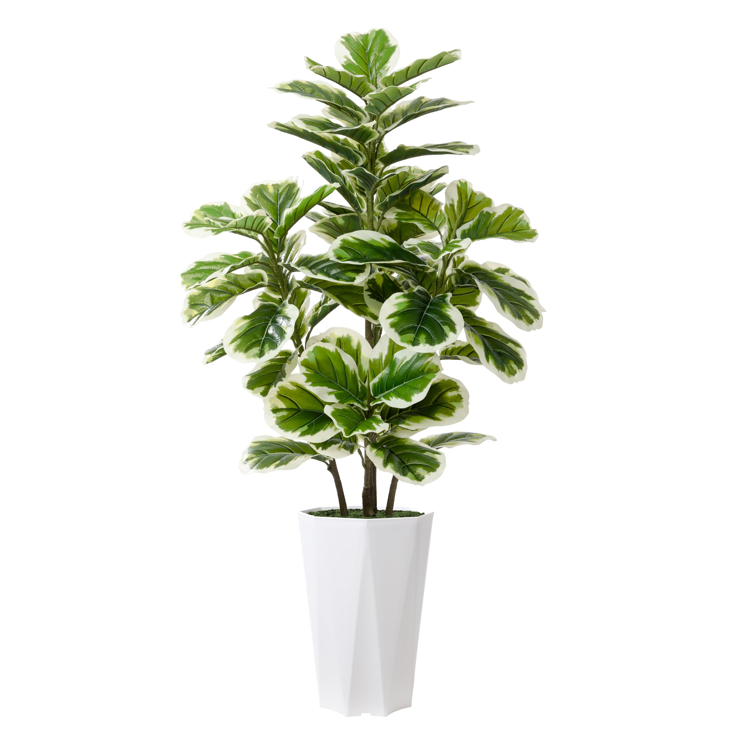 Artificial Fiddle Leaf Fig Plant Indoor 5FT Faux Rubber Tree with