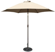 9 ft Bronze Aluminum Patio Umbrella with Beige Polyester Cover (Base not included)