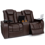 Aeris Leather Gel Home Theater Furniture, Living Room, Power Headrest