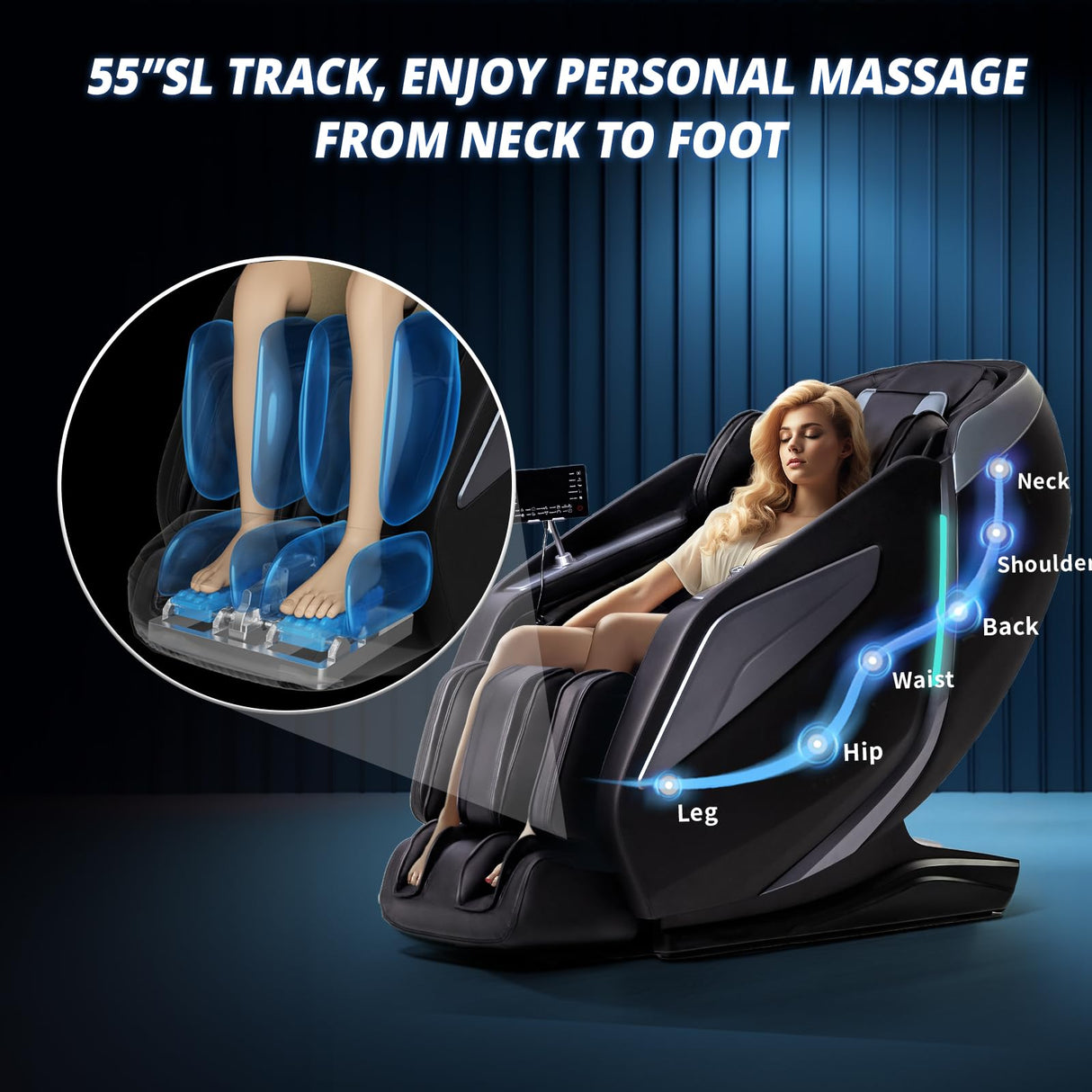 Massage Chair Full Body Recliner - Zero Gravity with Heat, 15 Modes