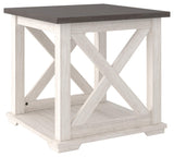 Dorrinson Square Modern Farmhouse End Table, 23"D x 23"W x 22"H