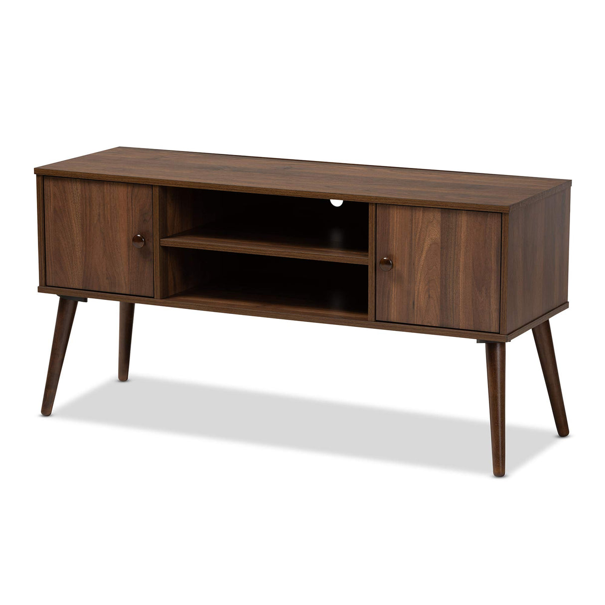 Baxton Studio TV Stands, One Size, Walnut