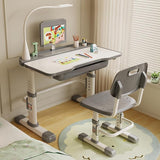 Kids Desk and Chair Set, Height Adjustable Children Bedroom Study Desk with Tilt Desktop