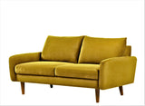 Furniture Direct Kent Velvet Loveseat Sofa for Modern Living Rooms and Compact Spaces