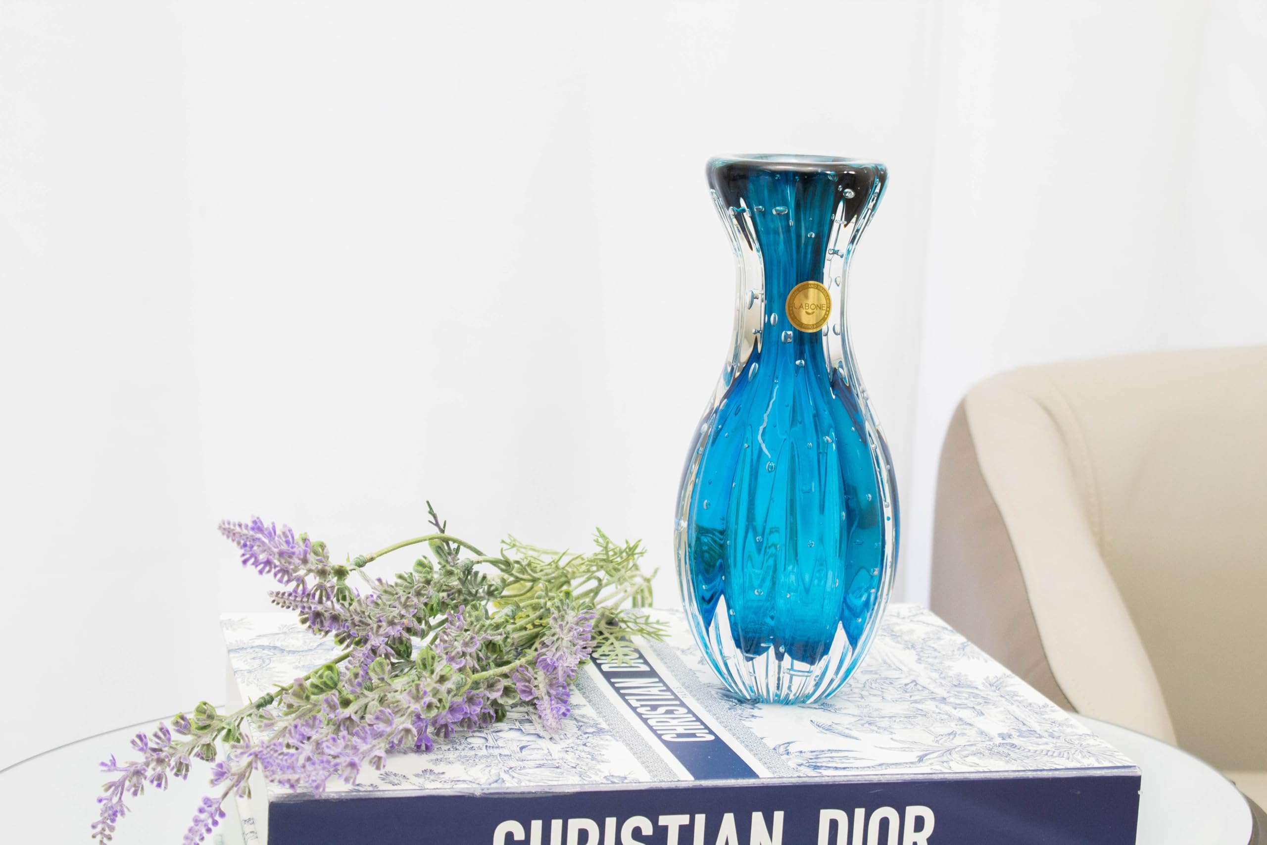 Blown Glass Vase Model Sorrento | Murano Glass Handmade Brazilian Art
