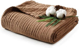 Cooling Muslin Throw Blanket for Hot Sleepers, 60% Rayon Derived from Bamboo,