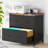 2-Drawer File Cabinet, Wood Lateral Filing Cabinet, Home Office File Cabinet