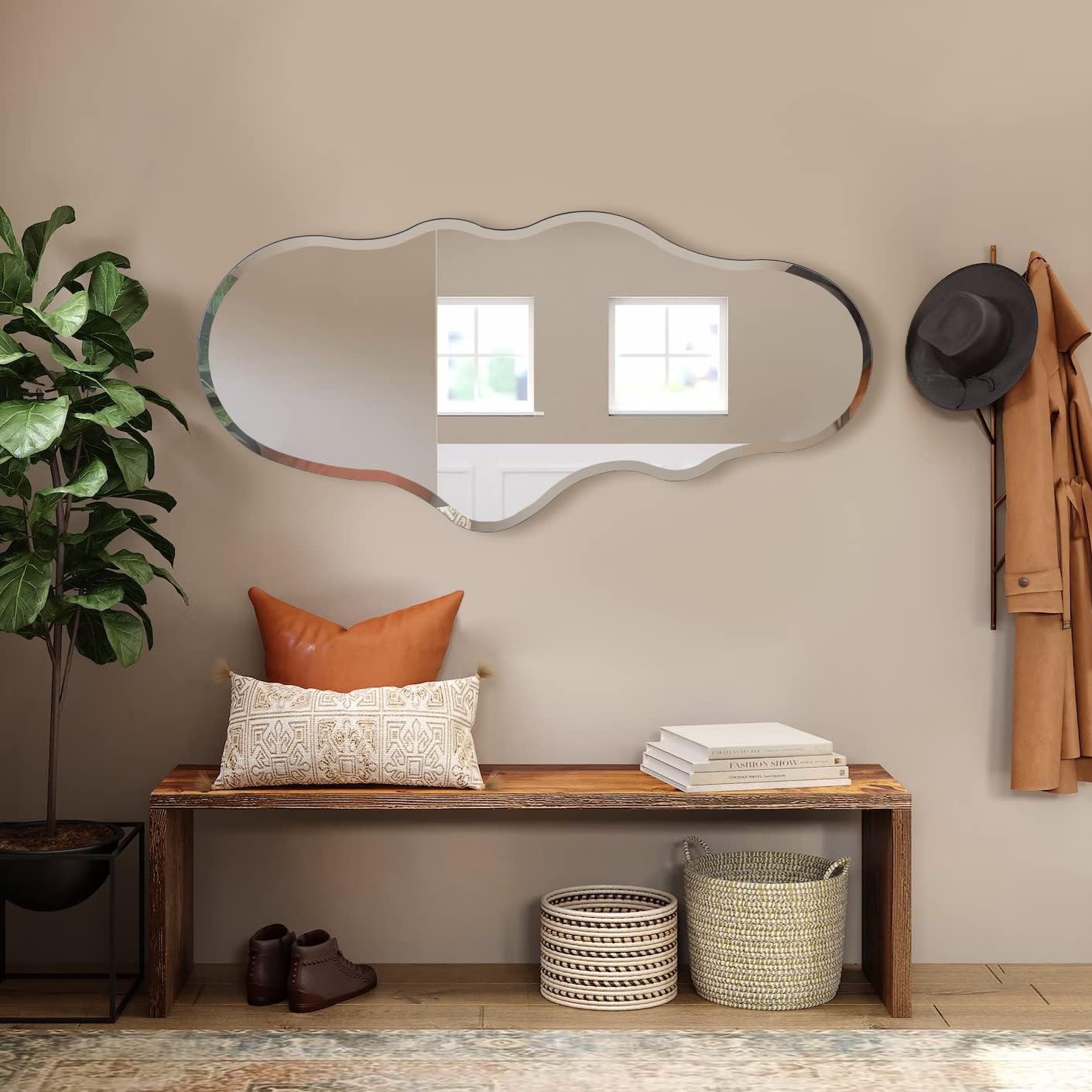 47X23 Inch Full Length Wall Mounted Mirror Tall Mirror Full Body Floor Length Mirror