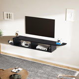 Floating TV Shelf with Open Storage, Floating Entertainment Center for TVs Up to 55 Inches, Floating TV Stand