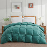 Queen Size Down Comforter - All Season Ultra Soft Goose Down & Feather Fiber Fill