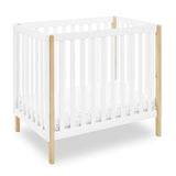 Gio Mini Crib with 2.75" Mattress Included, Bianca White/Natural