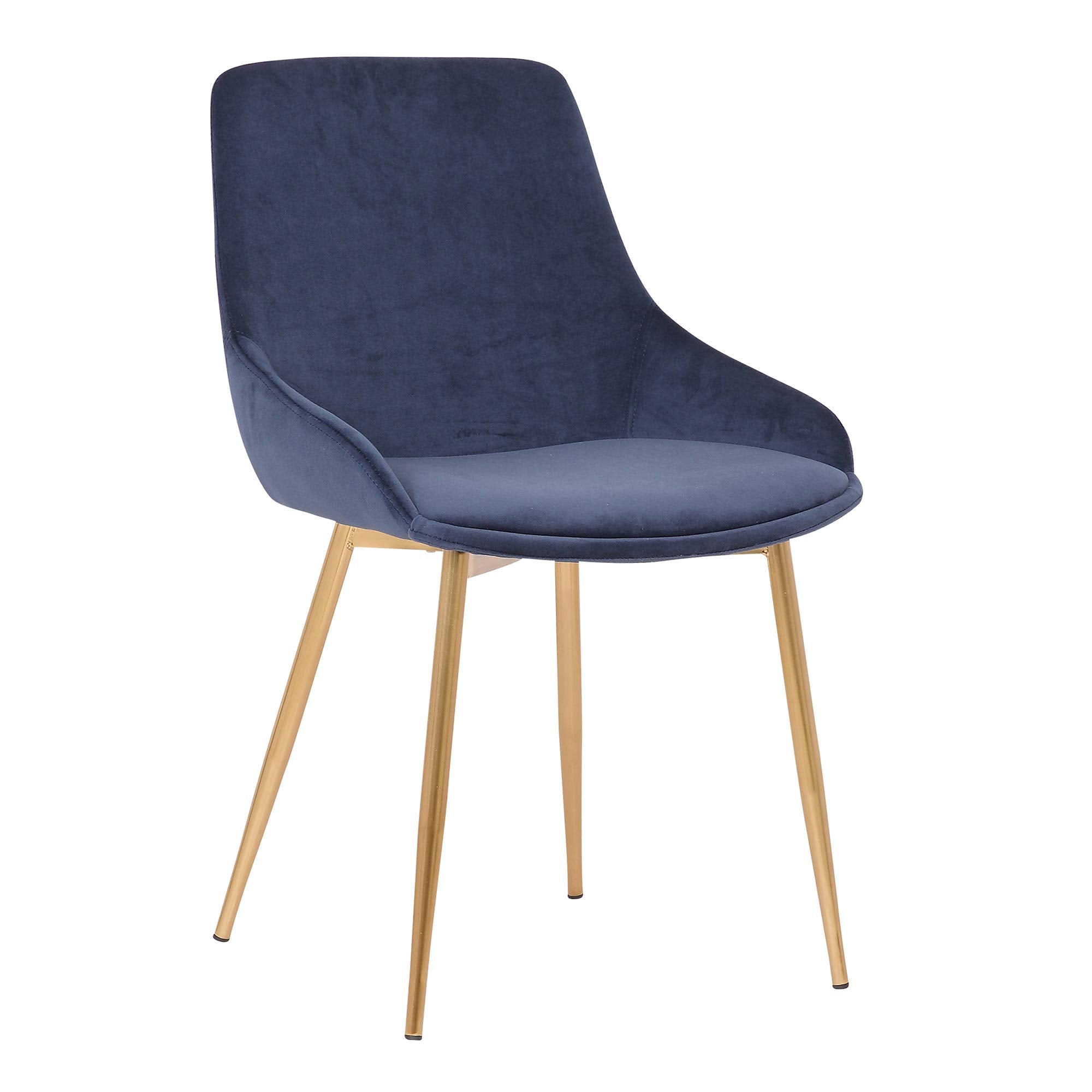 Heidi Contemporary Fabric Dining Room Accent Chair, 18.5" Height, Blue