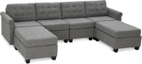 Convertible Sectional Sofa for Living Room - Modular Sectional Sofa Couch with Seats