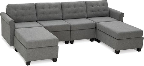 Convertible Sectional Sofa for Living Room - Modular Sectional Sofa Couch with Seats