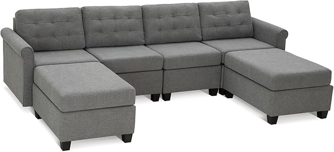 - Modular Sectional Sofa Couch with Seats Convertible Sectional Sofa for Living Room