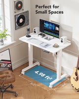 Electric Small Standing Desk, 35" x 24" Whole Piece Desktop