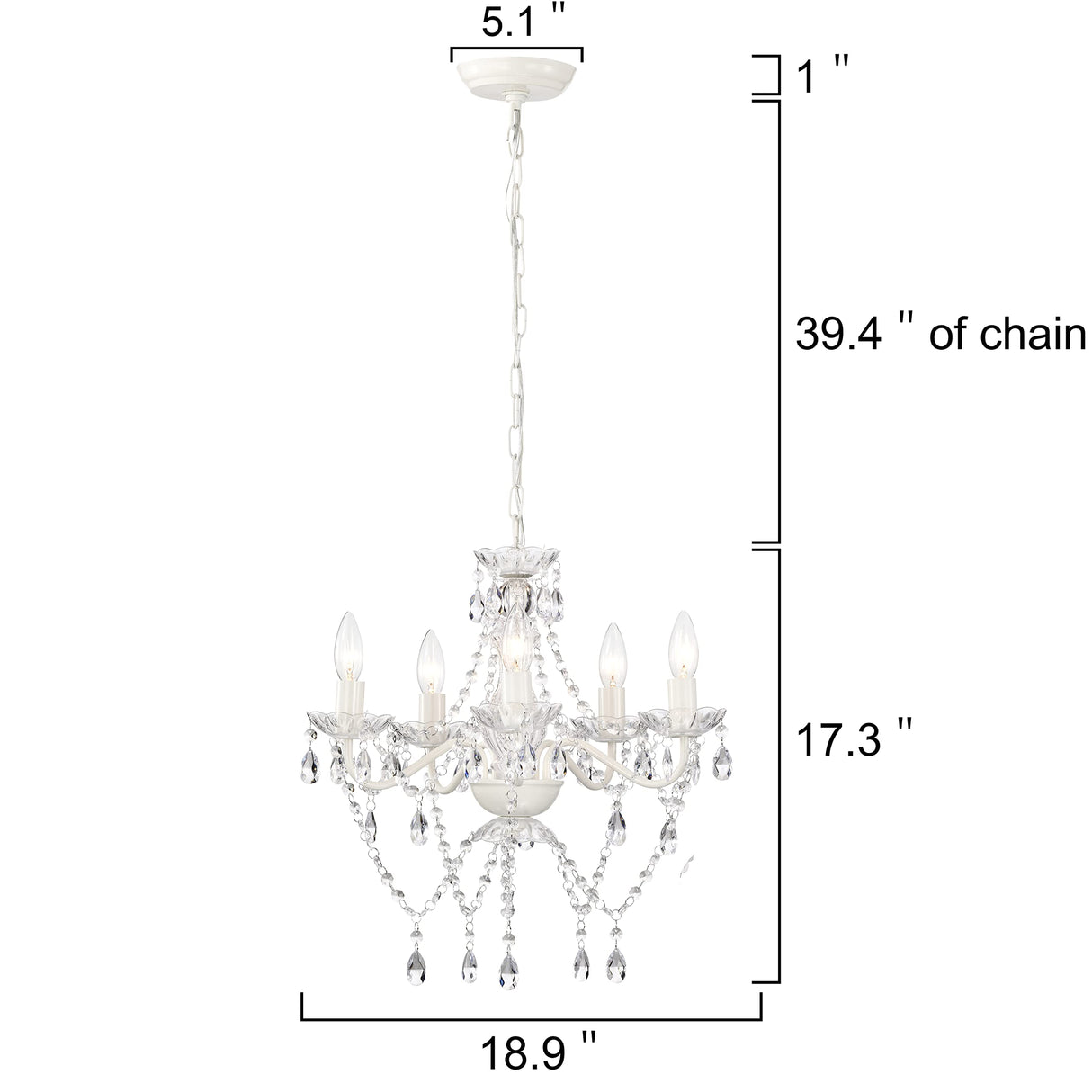 White Chandelier Crystal Chandeliers 5 Light White Acrylic Chandelier Girls Chandelier