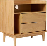 Blythe Mid-Century Modern Tray-Top Storage Nightstand
